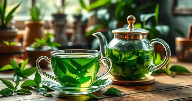 como fazer chá com folhas verdes