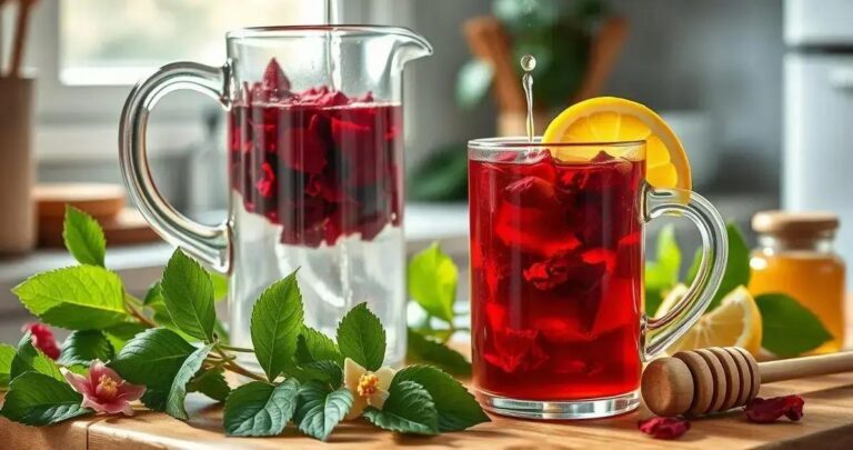 como fazer 1l de cha de hibisco