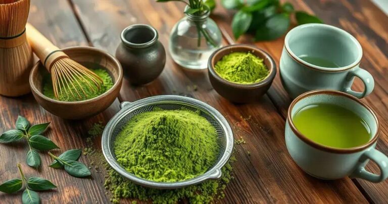 como fazer chá verde em pó