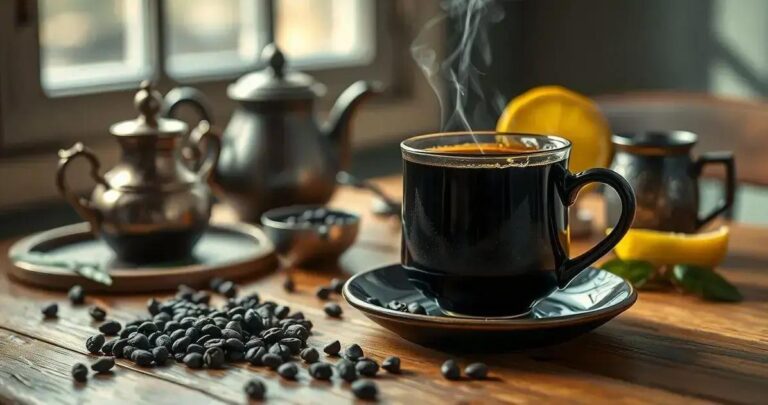 chá preto cafeína