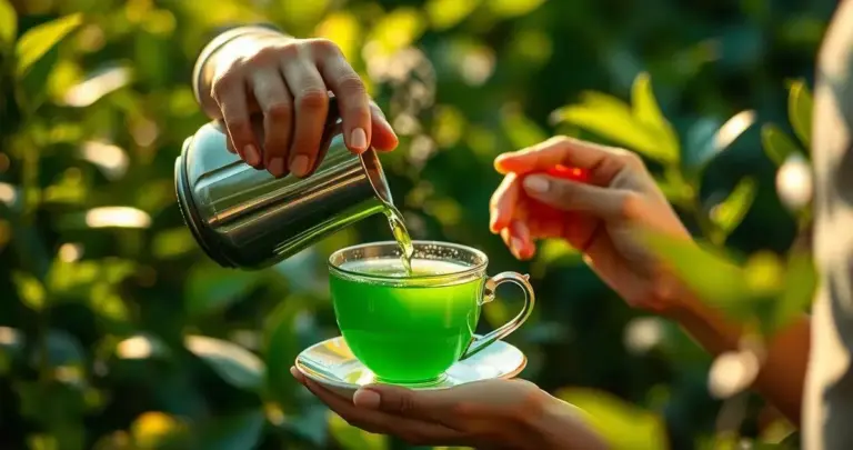 chá verde jejum intermitente