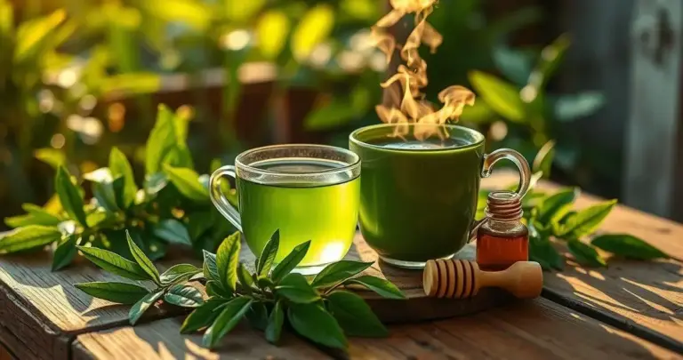 chá verde para ressaca