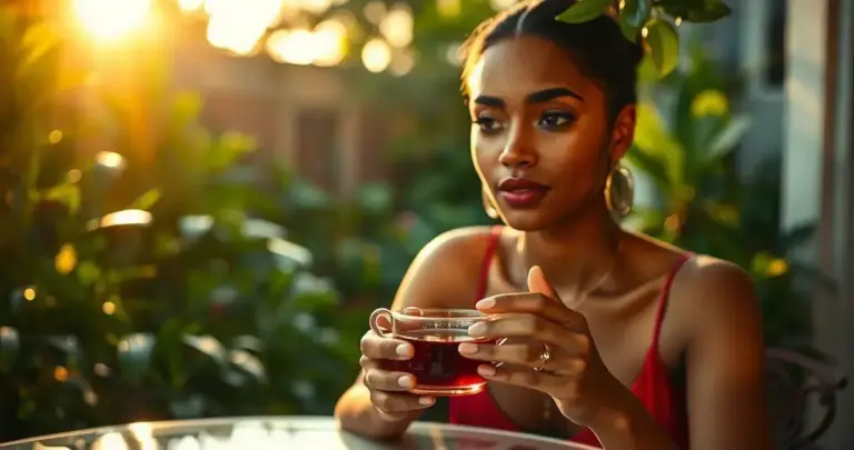 benefícios do chá de hibisco antes de dormir